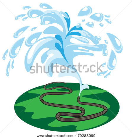 Watering Hose Clipart Lawn Is A Rubber Hose From