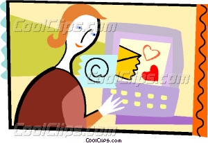 Woman Sending Love Letter By Vector Clip Art