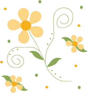 Yellow Flower Pattern Clip Art Image   Yellow Daisy With A Swirly