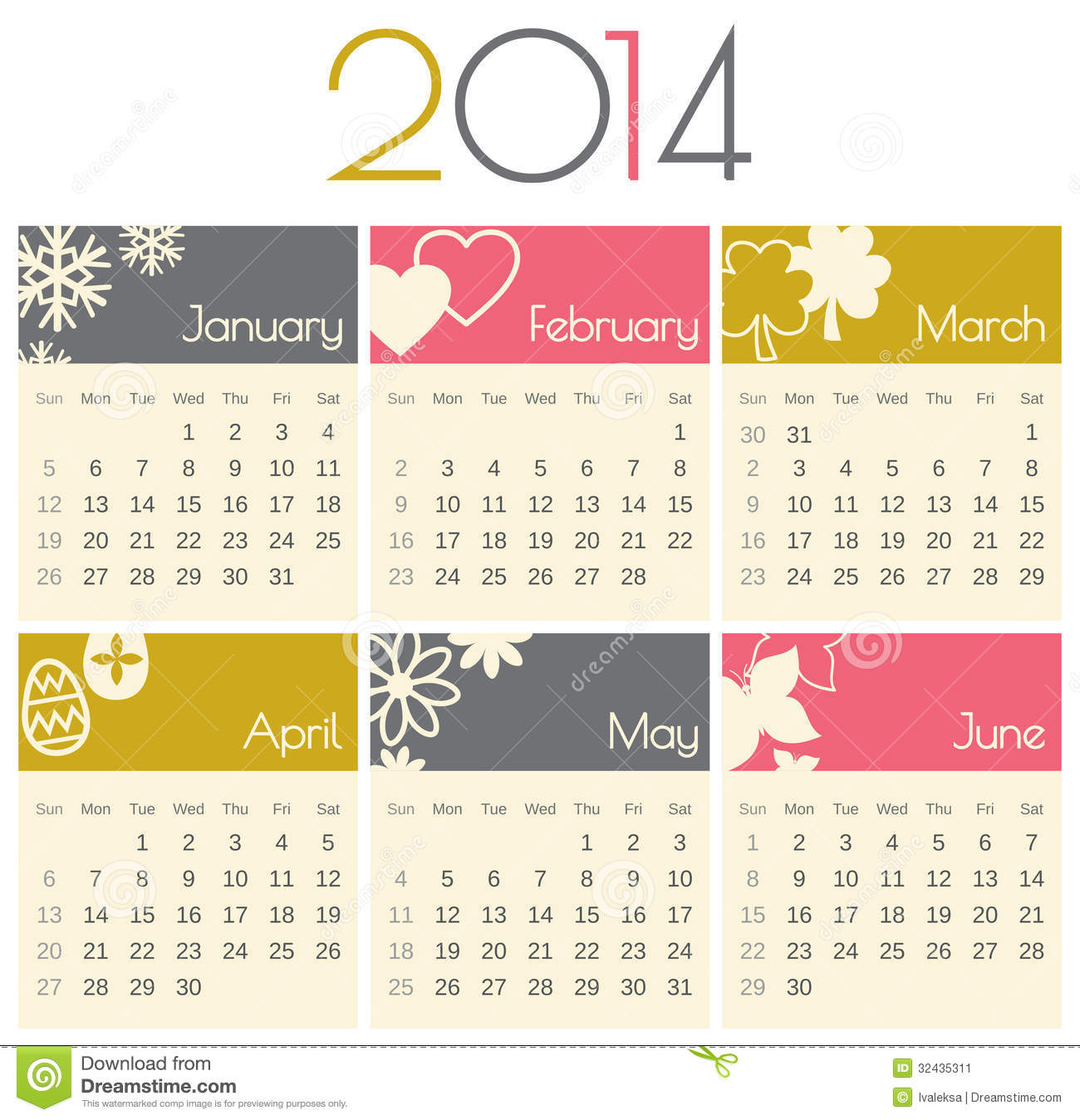 2014 Calendar Stock Image   Image  32435311