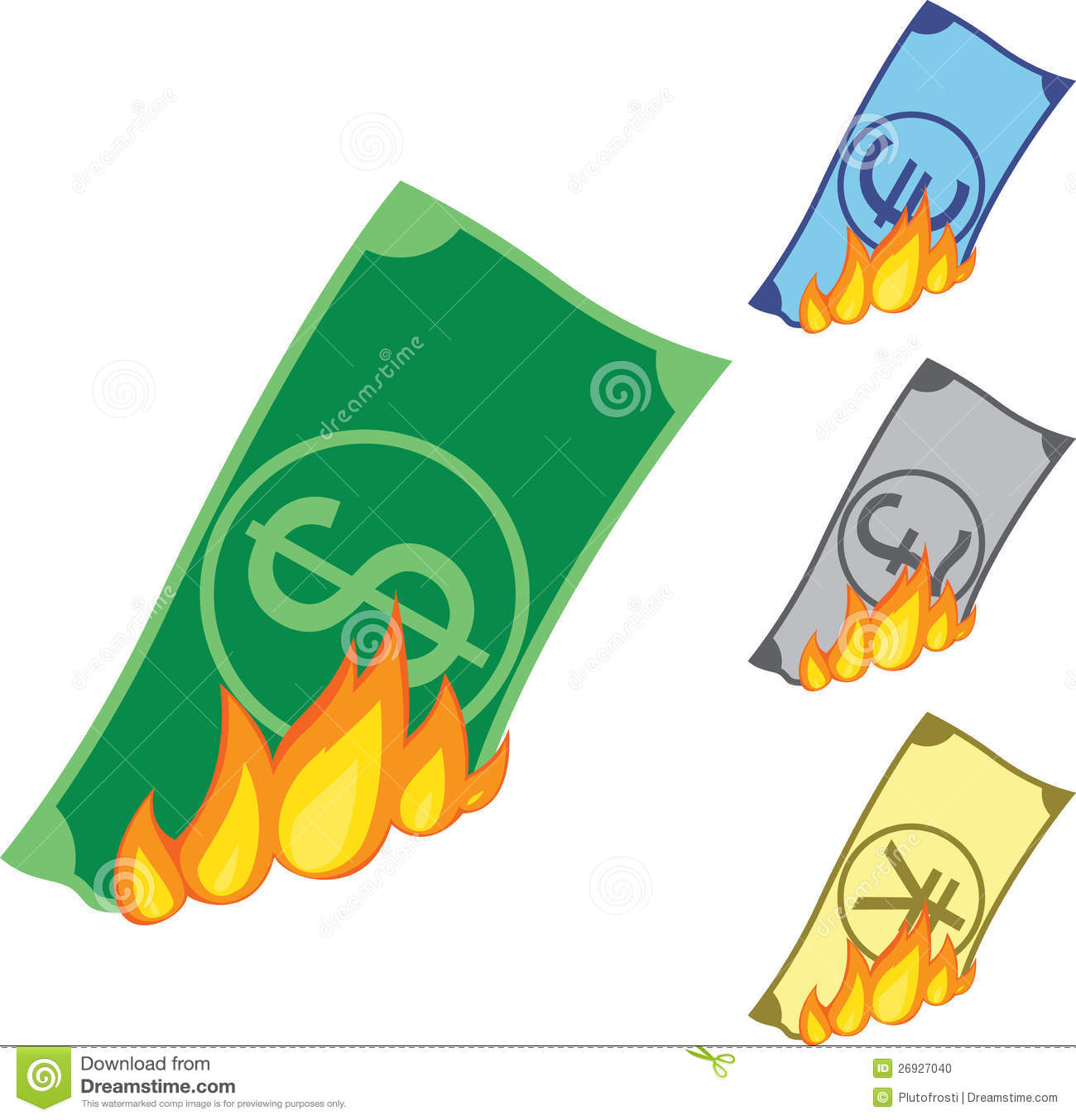 Burning Money Stock Photo   Image  26927040