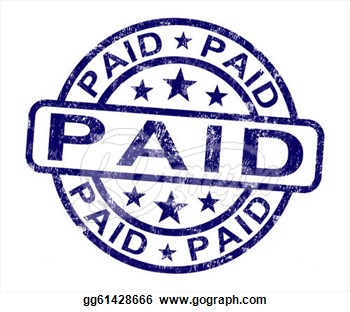 Clipart   Paid Stamp Shows Payment Confirmation  Stock Illustration