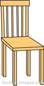 Description  Clip Art Picture Of A Basic Wooden Chair  Clipart    