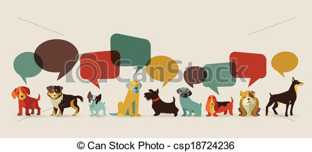 Dogs Speaking   Icons And Illustrations   Csp18724236
