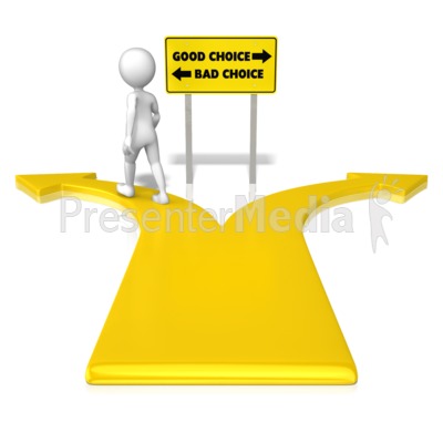 Figure Bad Choice   Education And School   Great Clipart For