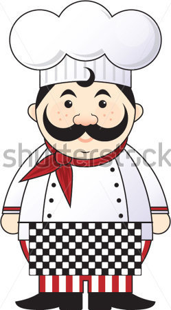 French Chef   Cute Fat Or Chubby Cartoon Chef Vector In A Chef Hat    