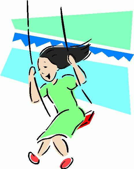 Girl On Swing 1 Clipart   Girl On Swing 1 Clip Art