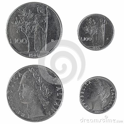 Italian Coins Royalty Free Stock Photography   Image  33765867