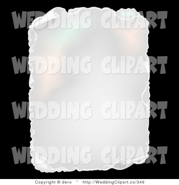 Marriage Clipart Of A Wedding Aged Blank Piece Of Paper With Torn And    