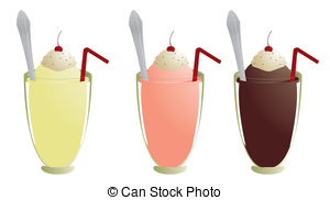 Milkshakes Isolated   Milkshakes With Topping Straw And   