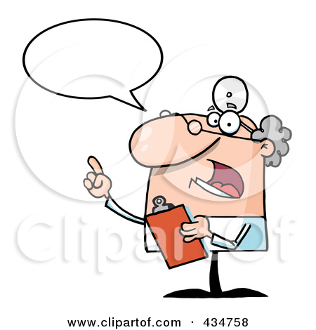 Royalty Free  Rf  Clipart Illustration Of A Doctor Speaking By Hit