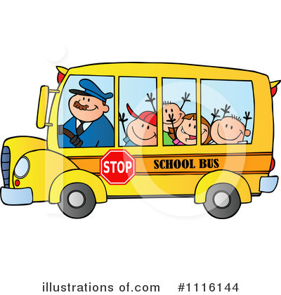 Royalty Free  Rf  School Bus Clipart Illustration By Hit Toon   Stock
