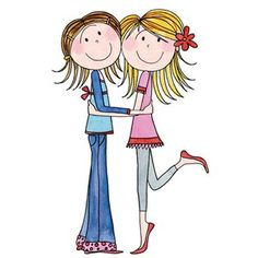 Sisters Sharing Clip Art More Cutest Clipart Sisters Friends Card