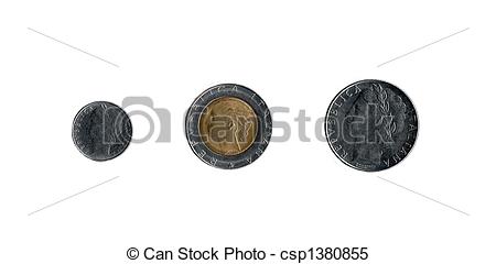 Stock Images Of Italian Coins   Old Italian Coins From Before Italy