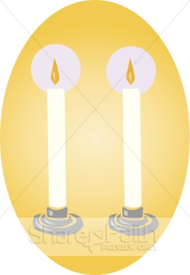 Two White Candles Clipart   Church Candle Clipart