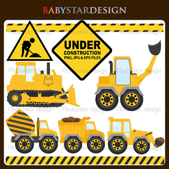 Under Construction Clipart Instant Download