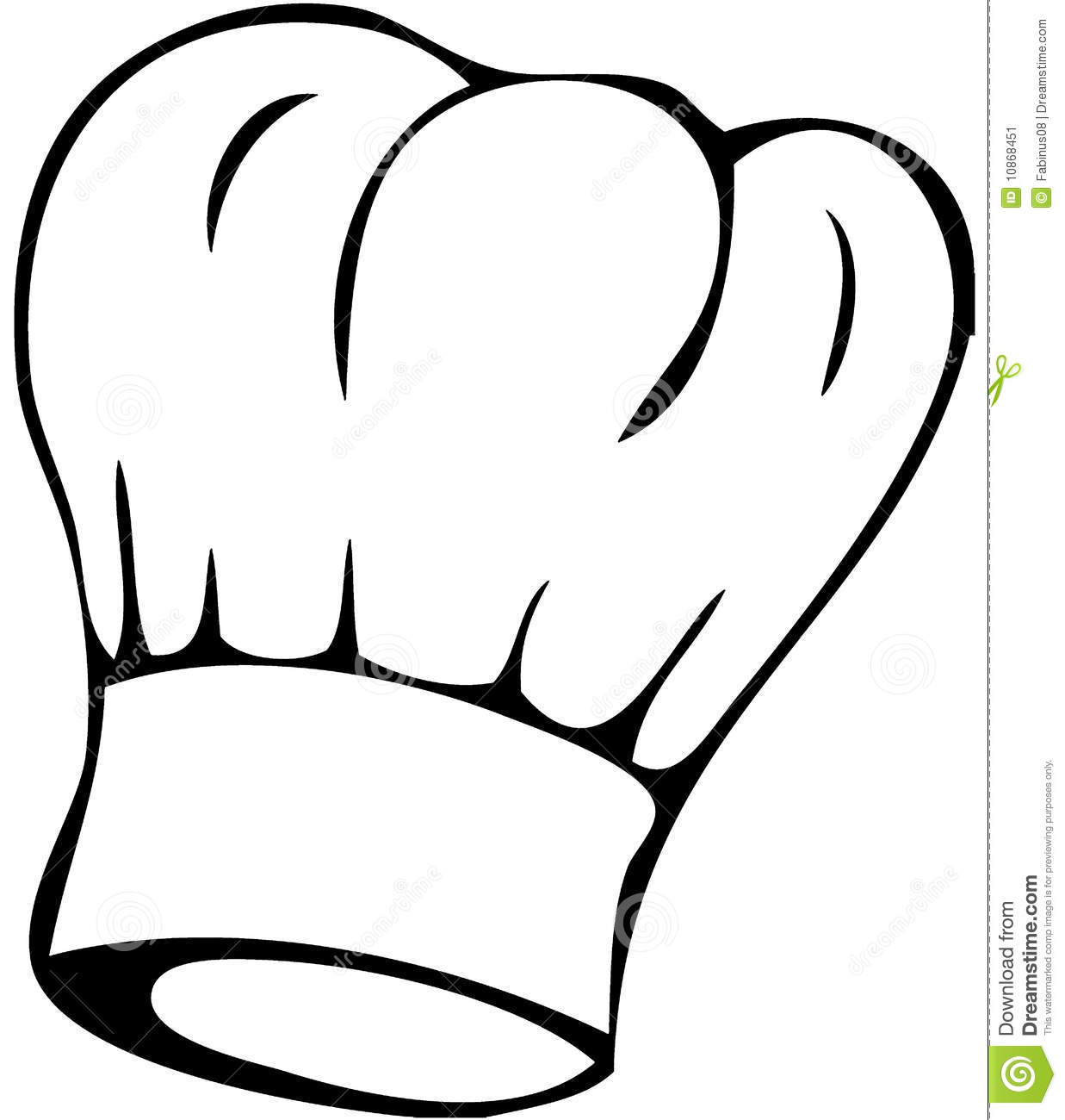 White And Black Chef Hat Isolated On White 
