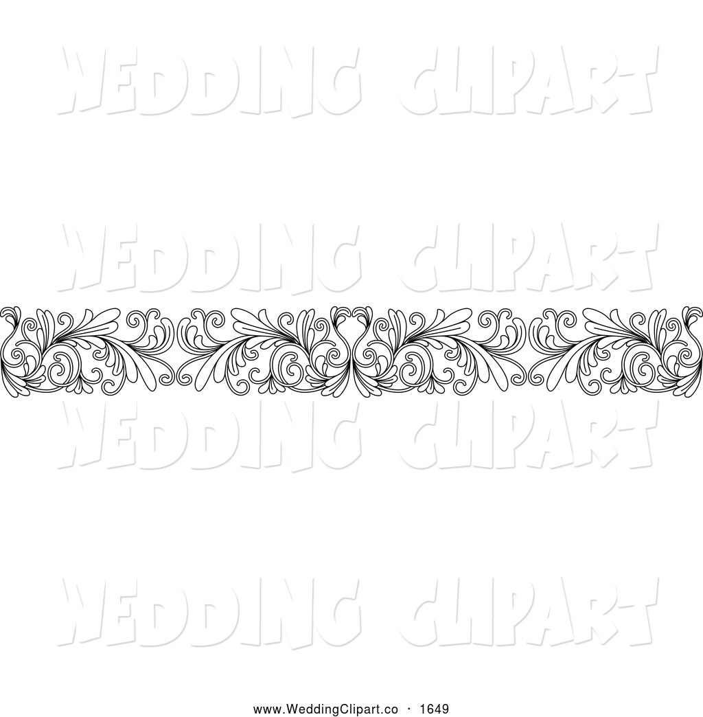White Ornate Floral Wedding Border Wedding Clip Art Seamartini