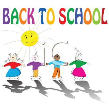 Back To School Text With Children Holding Hands   Royalty Free Clip