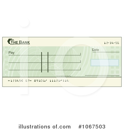 Bank Check Clipart  1067503 By Geo Images   Royalty Free  Rf  Stock