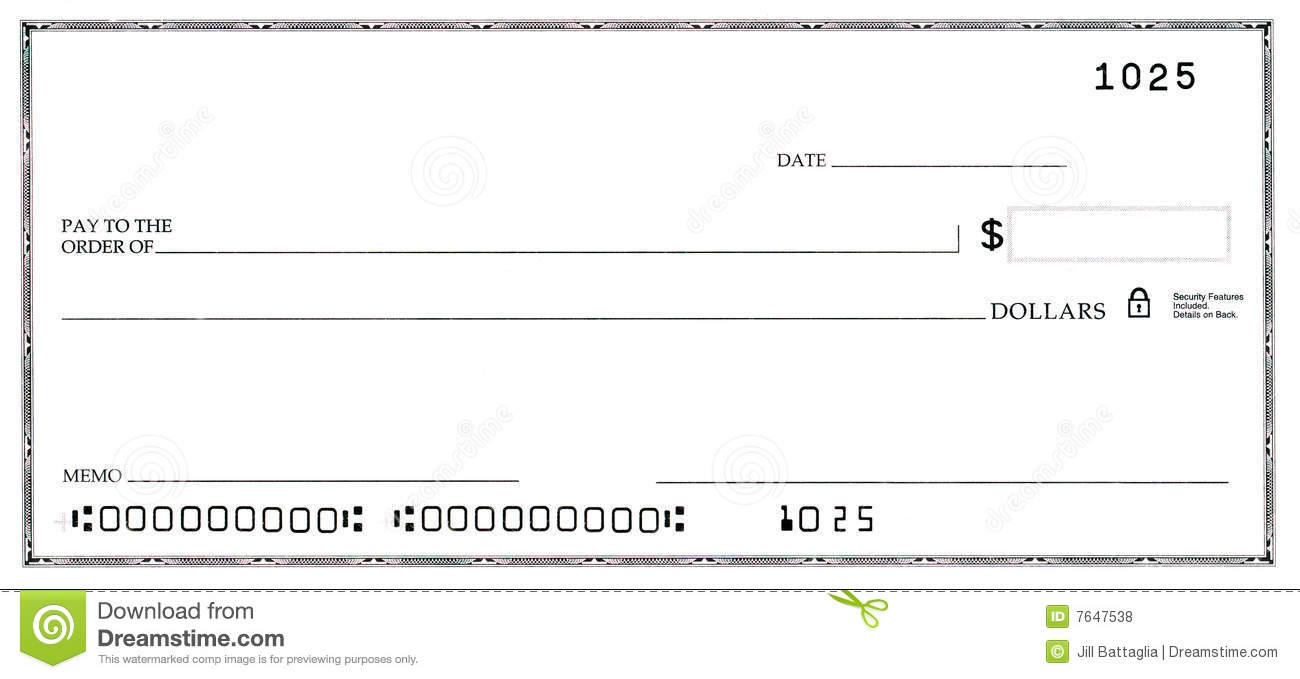 Blank Check With False Numbers Royalty Free Stock Photos   Image