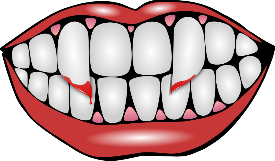 Cartoon Vampire Teeth Svg Vector File Vector Clip Art Svg File