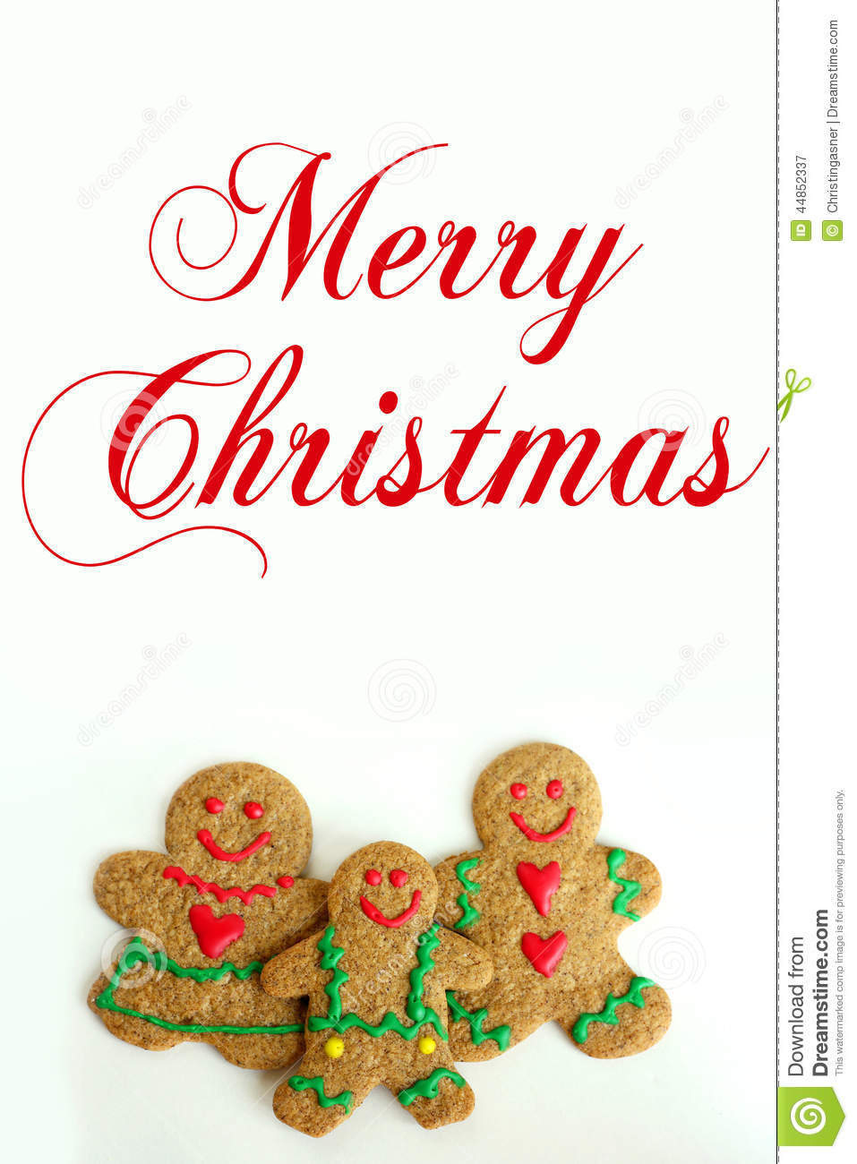 Christmas Gingerbread Cookie Family Isolated On White Background Stock    