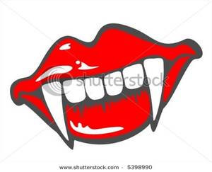 Clipart Image Of A Set Of Vampire Fangs