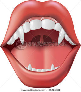 Clipart Image Of An Open Vampire Mouth