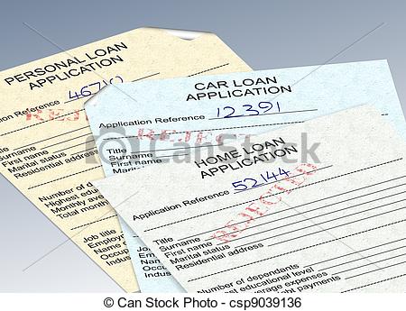 Illustration Of Rejected Loan Applications   Three Different Loan