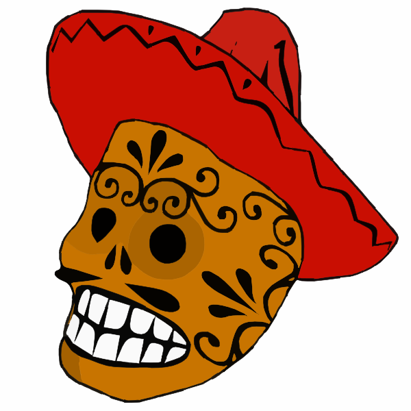 Mexican Skull Clip Art At Clker Com   Vector Clip Art Online Royalty