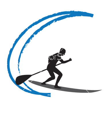 Paddle Clipart Stand Up Paddle Boarding Vector 527648 Jpg