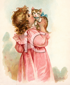 Royalty Free Victorian Cat Clipart