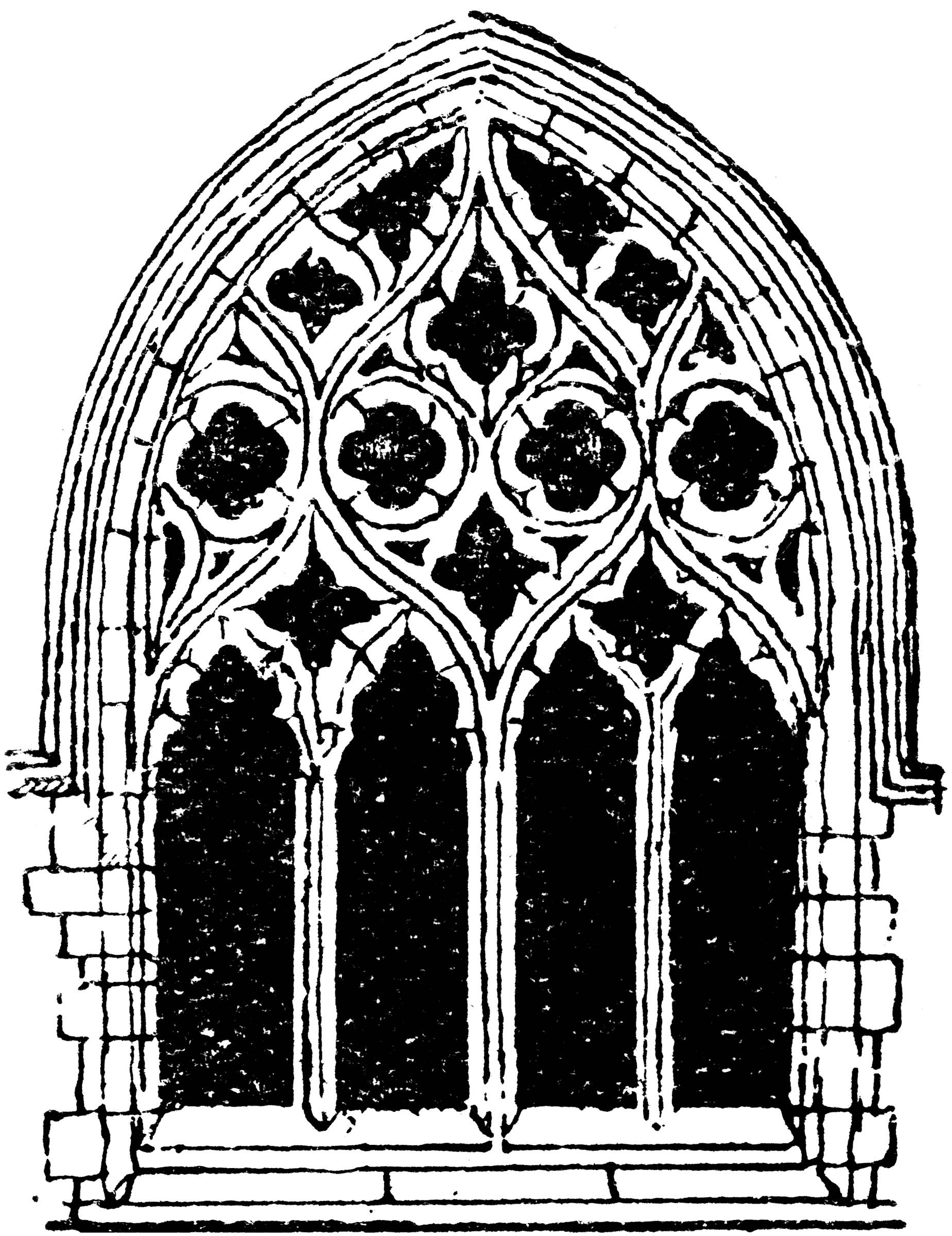 Small Gothic Window Tracery   Clipart Etc