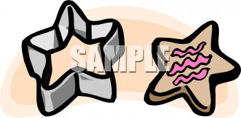 Star Cookie And Cookie Cutter Clipart Image   Foodclipart Com