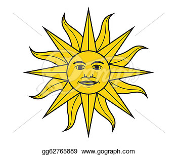Stock Illustration   Sun Of May In The Flag Of Uruguay  Clip Art