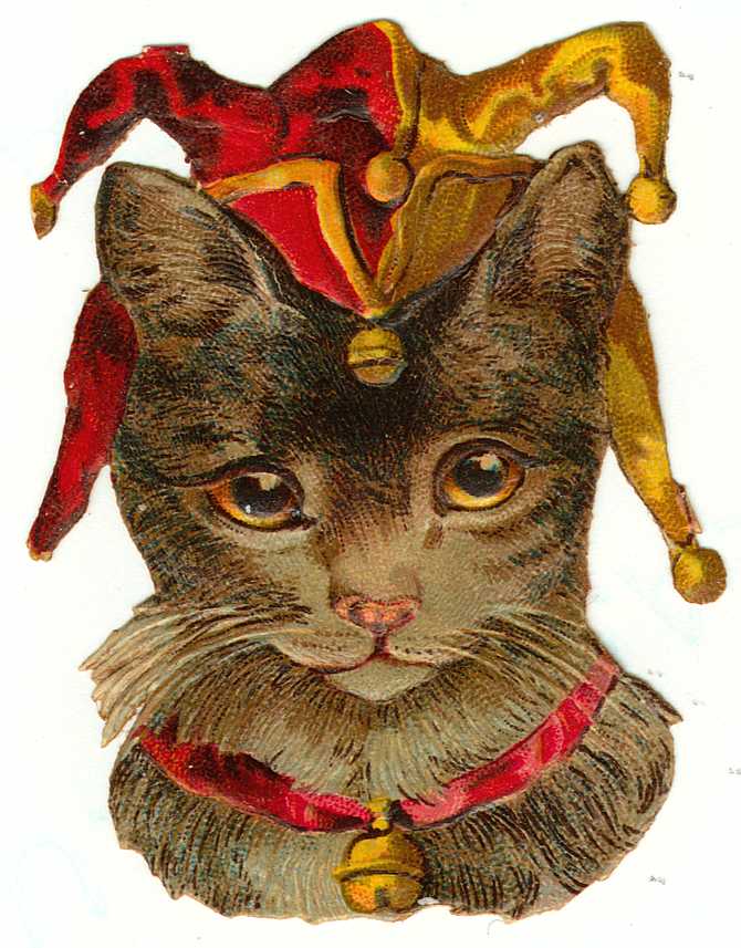 The Graffical Muse  4 Cute Vintage Victorian Cats Clip Art