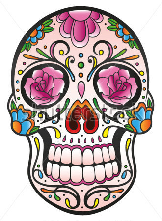 Traditional Mexican Sugar Skull Stock Vector   Clipart Me
