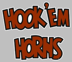       University Of Texas Longhorns Decal Texas Hook Em Horns  Automotive