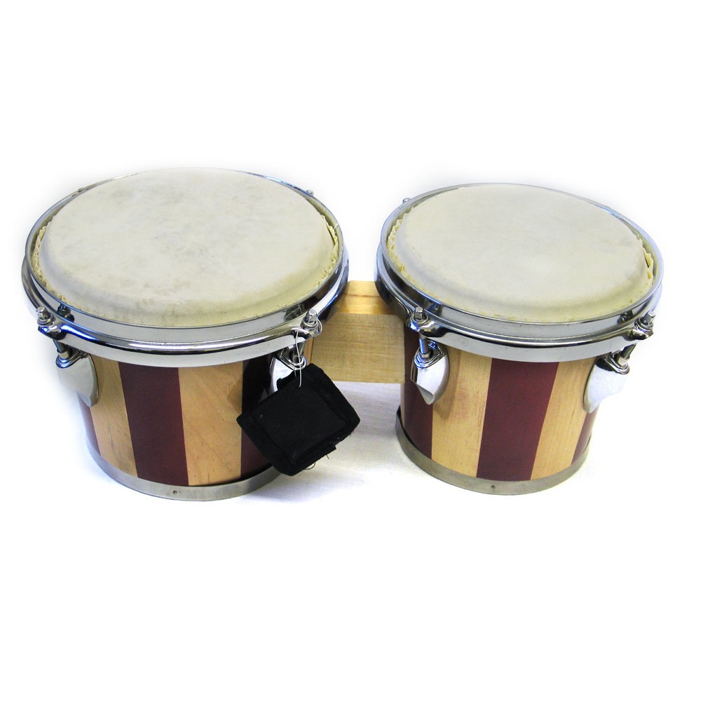 Usa Music Supply New Striped African Bongo Drum Set Drums 4613stp