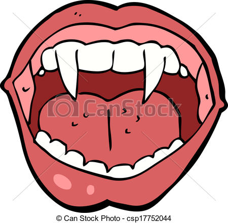 Vector   Cartoon Vampire Mouth   Stock Illustration Royalty Free