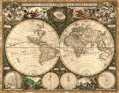 Antique Vintage Historical Map 1660 Royalty Free Rare Map Clip Art