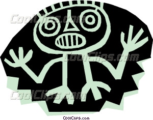Aztec People Designs Vector Clip Art