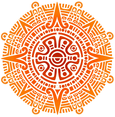 Aztec   Pre Columbian Stencils   Aztec Sun