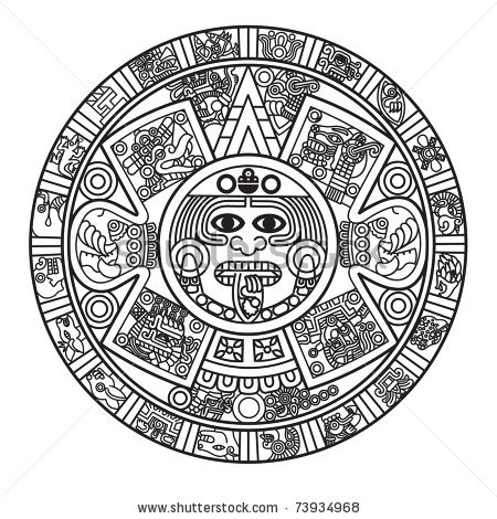 Aztec Sun Tattoo Design