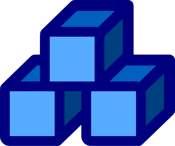Blue Blocks Clip Art At Clker Com   Vector Clip Art Online Royalty    