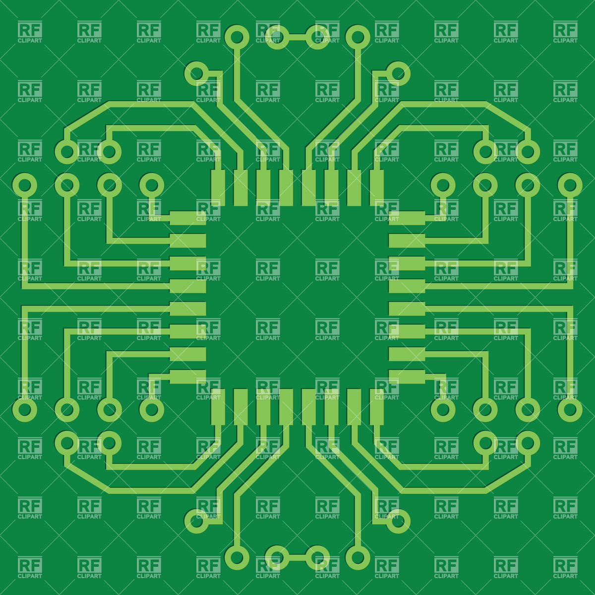     Circuit Board Or Mainboard 6786 Download Royalty Free Vector Clipart