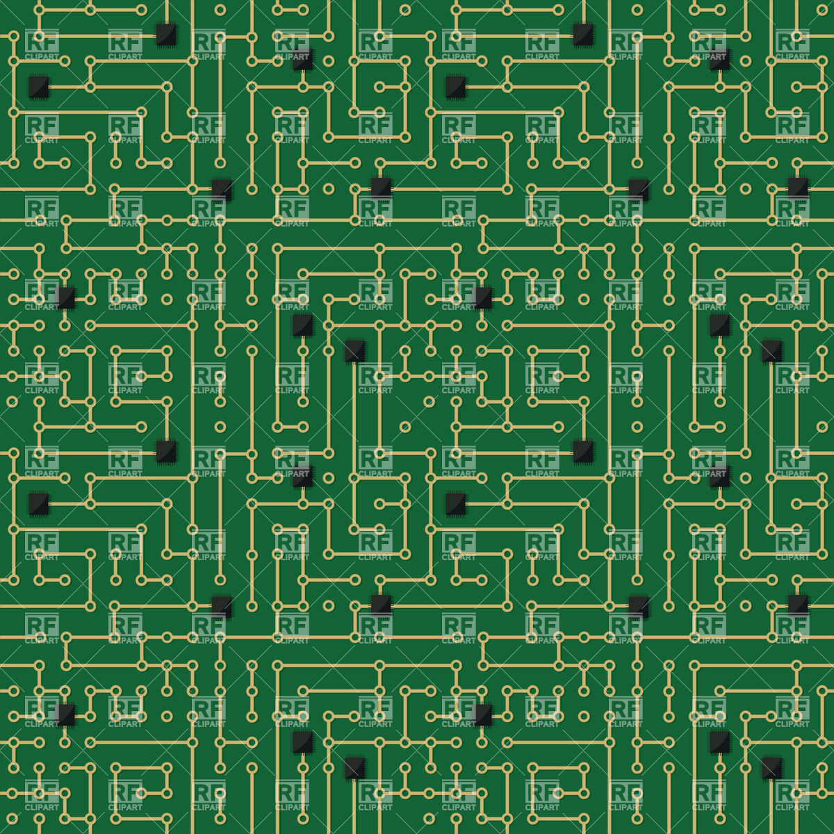     Circuit Board Seamless Pattern Download Royalty Free Vector Clipart