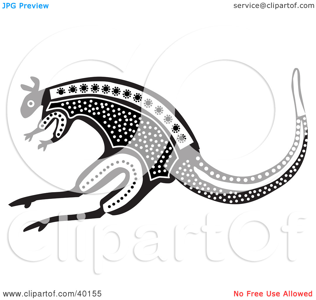 Clipart Illustration Of A Leaping Aztec Kangaroo By Dennis Holmes