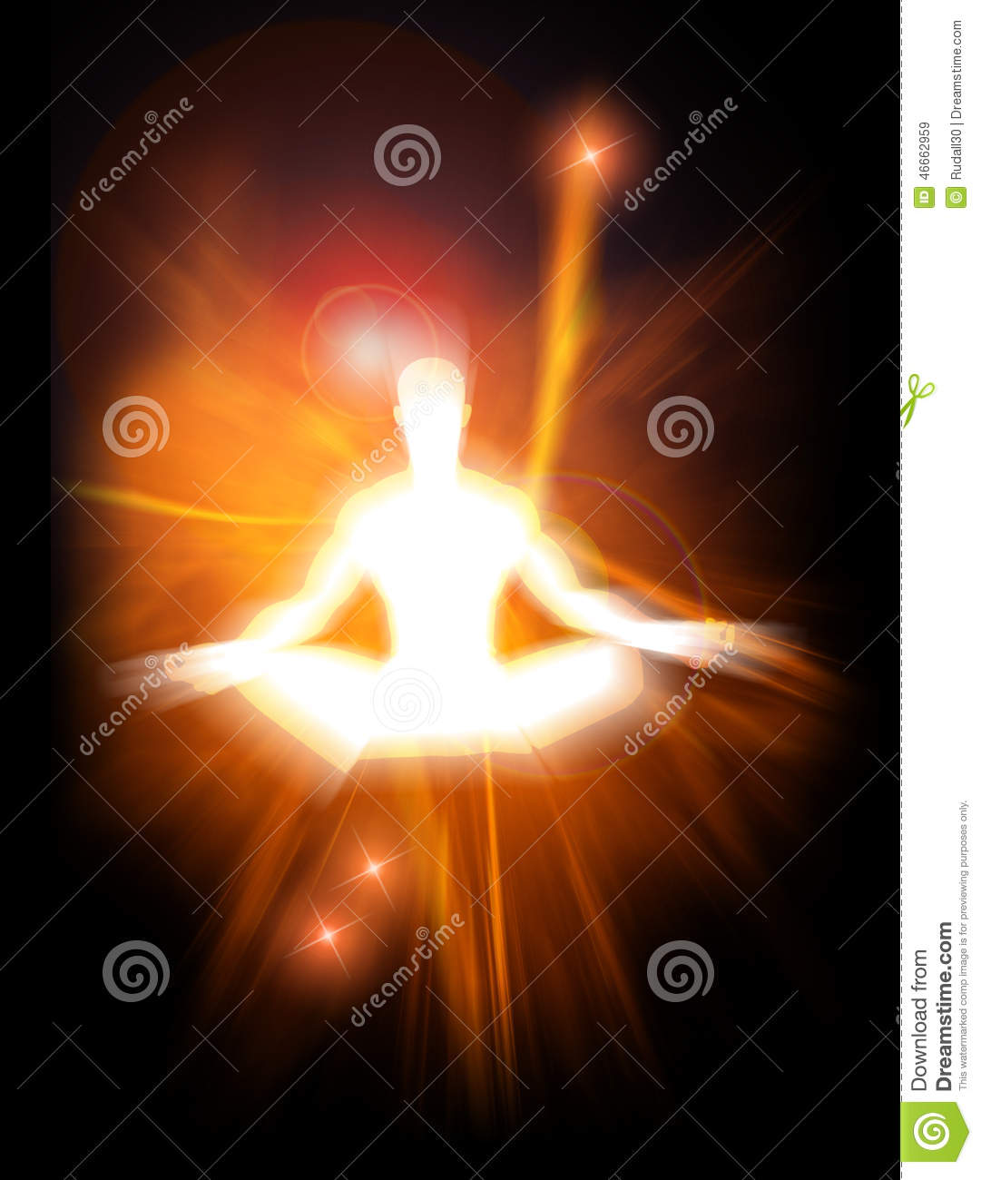 Concept Illustration Of Positive Energy And Enlightenment